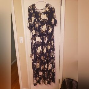 Latched Mama Navy Blue Boardwalk Maxi